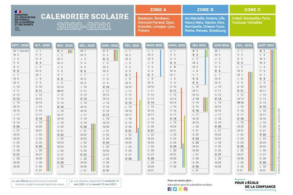 calendrier scolaire France